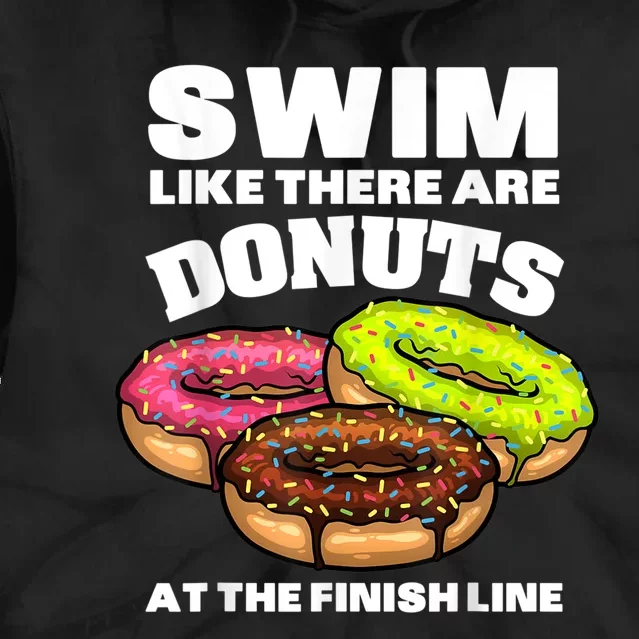 Funny Gift For Swimming Donut Design Men Women Swimmer Sports Athlete Tie Dye Hoodie