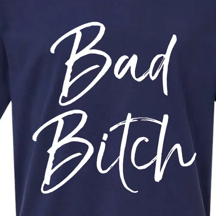 Funny Gift For Bad Ass Boss Quote Cute Bad Bitch Gift Sueded Cloud Jersey T-Shirt