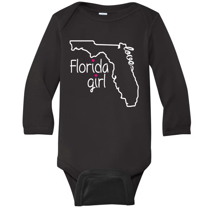 Florida Girl Baby Long Sleeve Bodysuit