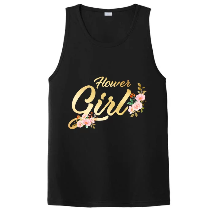 Flower Girl Floral Cute Wedding Performance Tank