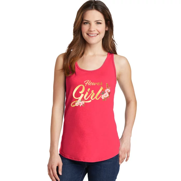 Flower Girl Floral Cute Wedding Ladies Essential Tank