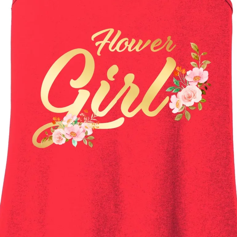 Flower Girl Floral Cute Wedding Ladies Essential Tank