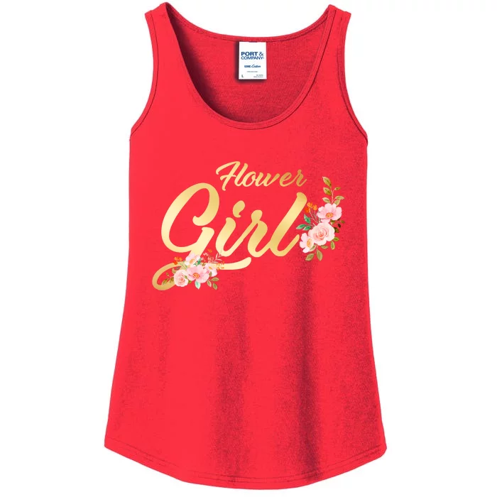 Flower Girl Floral Cute Wedding Ladies Essential Tank