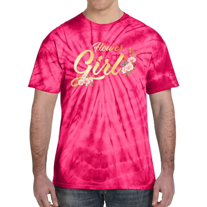 Flower Girl Floral Cute Wedding Tie-Dye T-Shirt