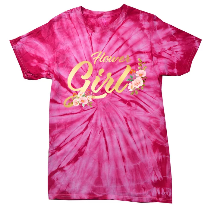 Flower Girl Floral Cute Wedding Tie-Dye T-Shirt