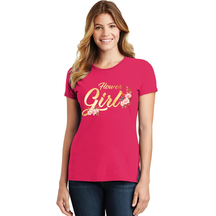 Flower Girl Floral Cute Wedding Women's T-Shirt