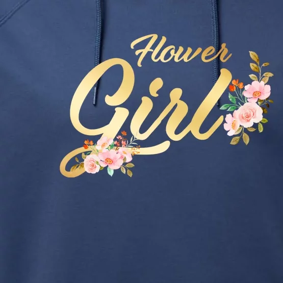 Flower Girl Floral Cute Wedding Performance Fleece Hoodie