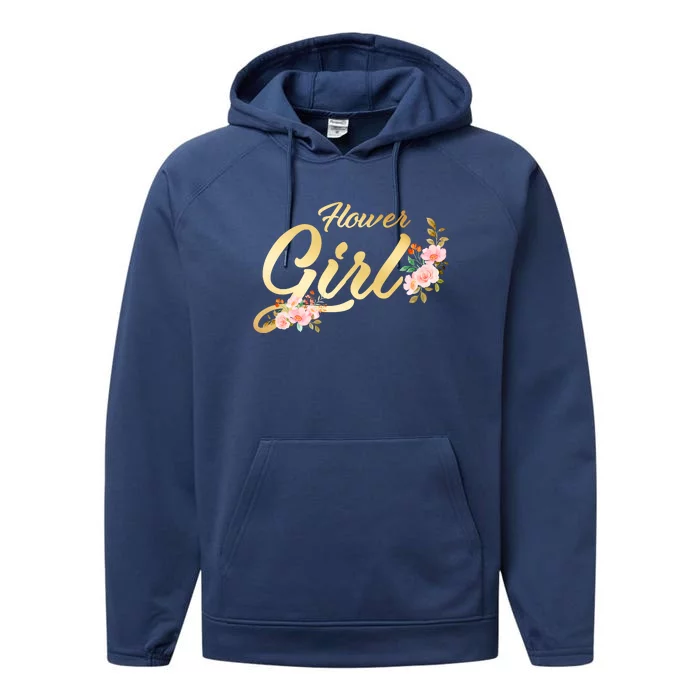 Flower Girl Floral Cute Wedding Performance Fleece Hoodie