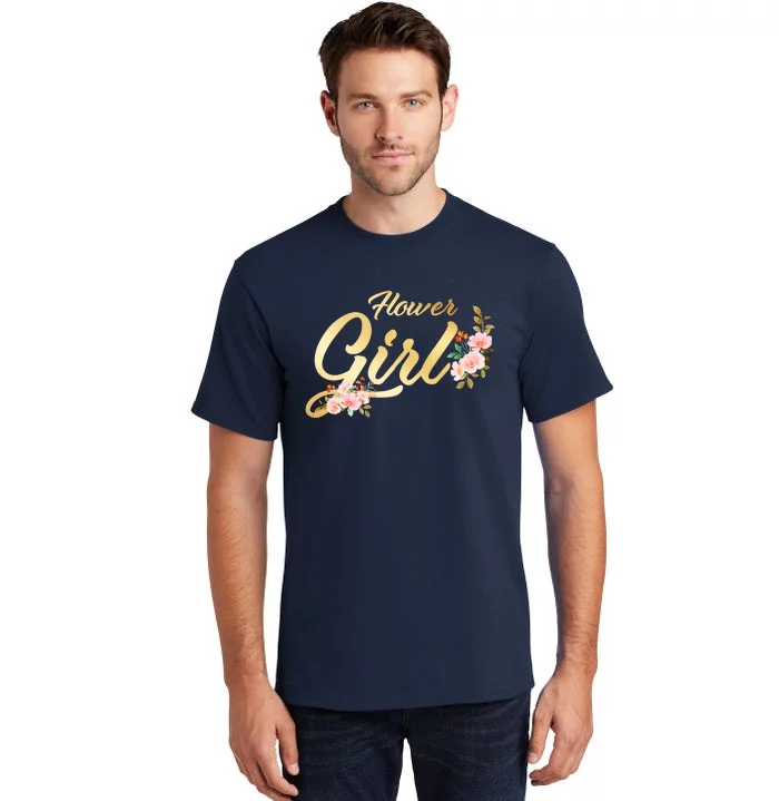 Flower Girl Floral Cute Wedding Tall T-Shirt