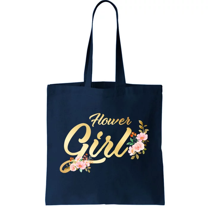 Flower Girl Floral Cute Wedding Tote Bag