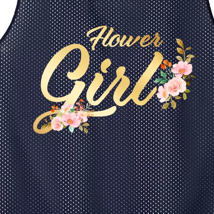 Flower Girl Floral Cute Wedding Mesh Reversible Basketball Jersey Tank