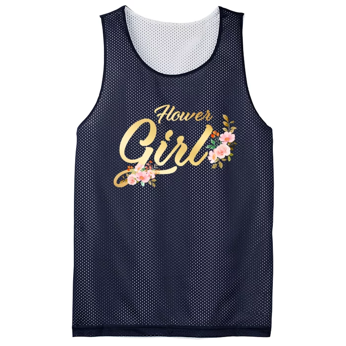 Flower Girl Floral Cute Wedding Mesh Reversible Basketball Jersey Tank