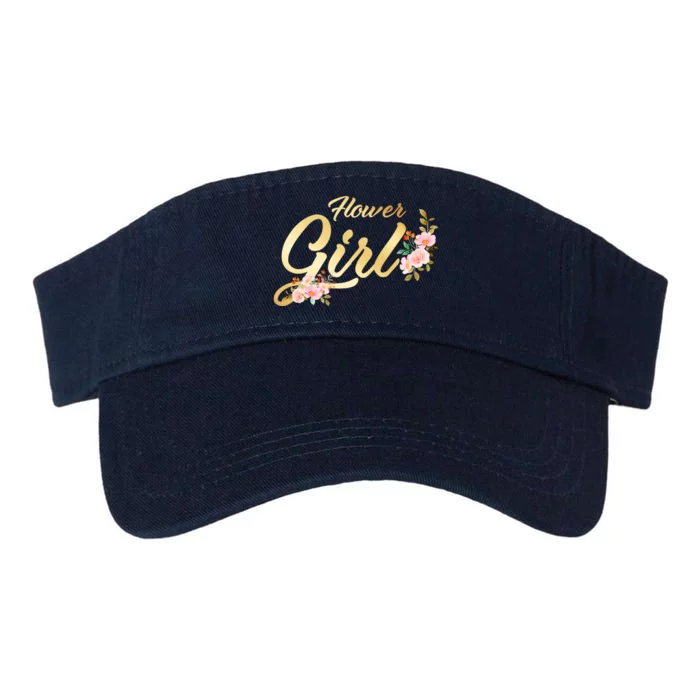 Flower Girl Floral Cute Wedding Valucap Bio-Washed Visor