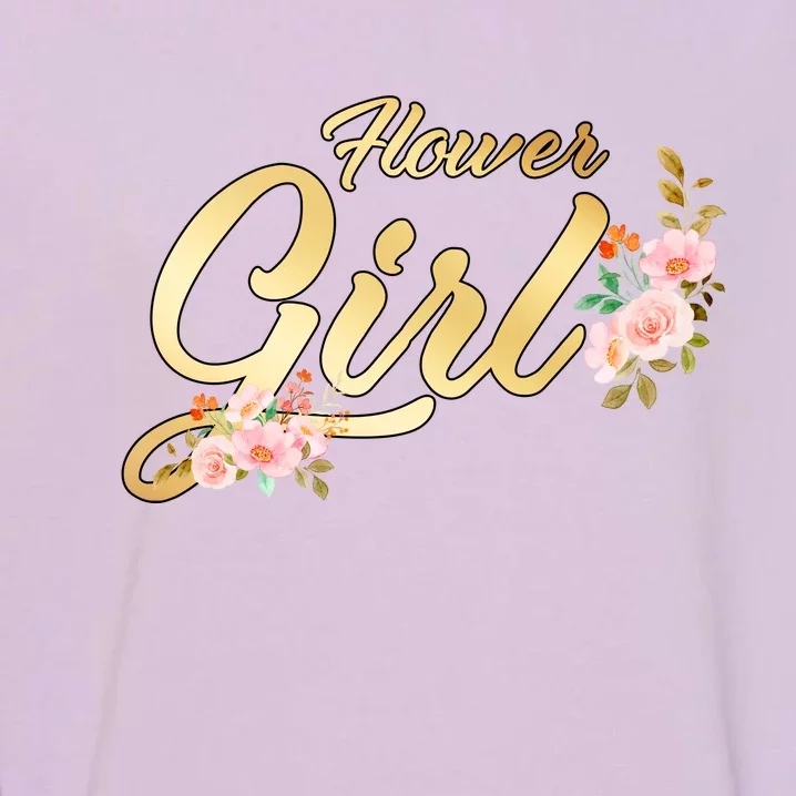 Flower Girl Floral Cute Wedding Garment-Dyed Sweatshirt