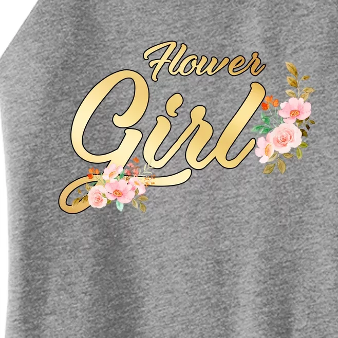 Flower Girl Floral Cute Wedding Women’s Perfect Tri Rocker Tank