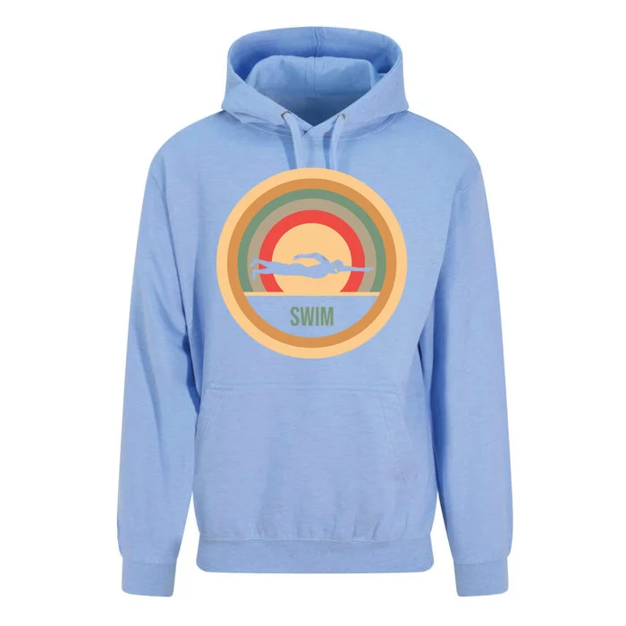 Funny Gift For Swimmers Retro Vintage Swimming Unisex Surf Hoodie