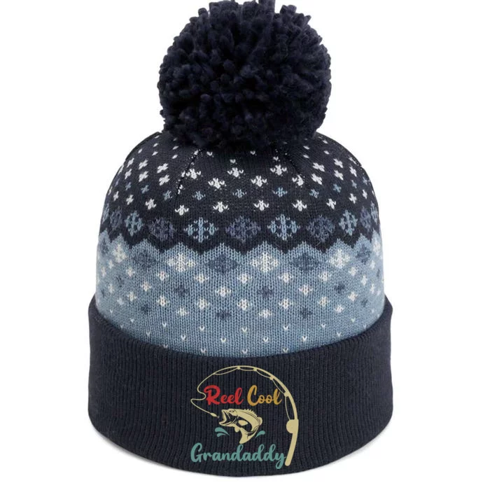 Fisherman Grandaddy Funny Reel Cool Grandaddy Fishing The Baniff Cuffed Pom Beanie