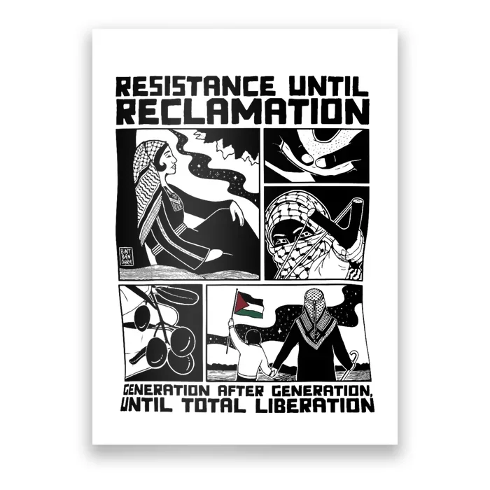 Free Gaza Free Palestine Flag Arabic Human Rights Costume Poster