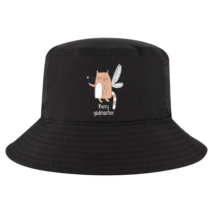 Furry Godmother Funny Cat Godmother Cute Cat Lover Cool Comfort Performance Bucket Hat