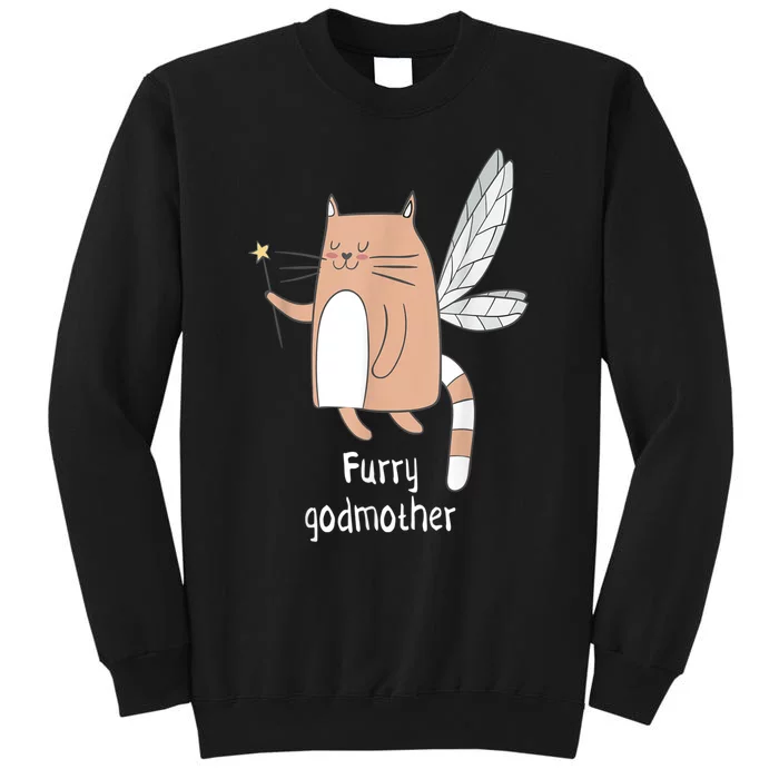 Furry Godmother Funny Cat Godmother Cute Cat Lover Sweatshirt