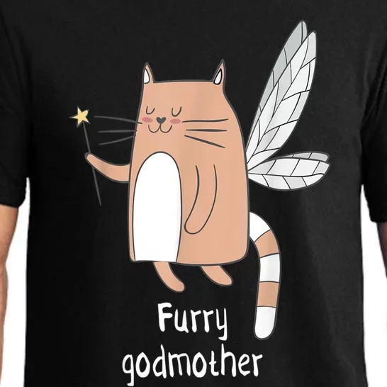 Furry Godmother Funny Cat Godmother Cute Cat Lover Pajama Set