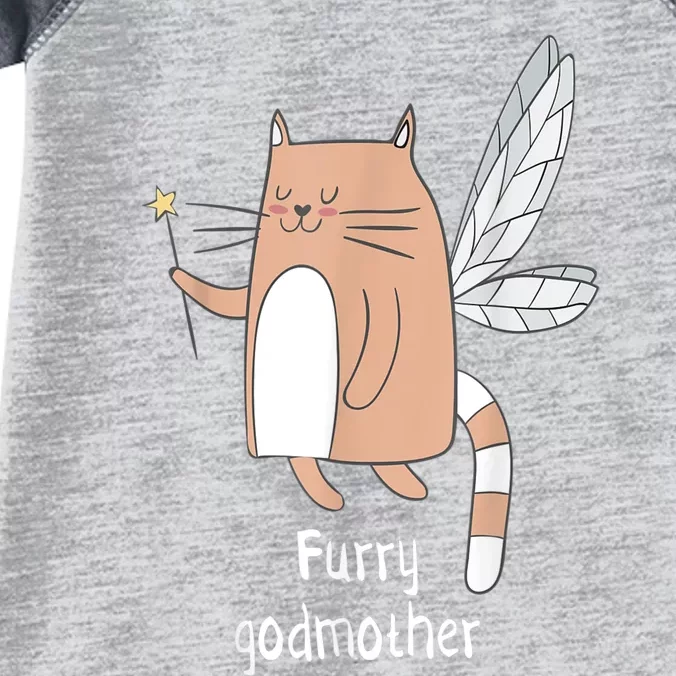 Furry Godmother Funny Cat Godmother Cute Cat Lover Infant Baby Jersey Bodysuit