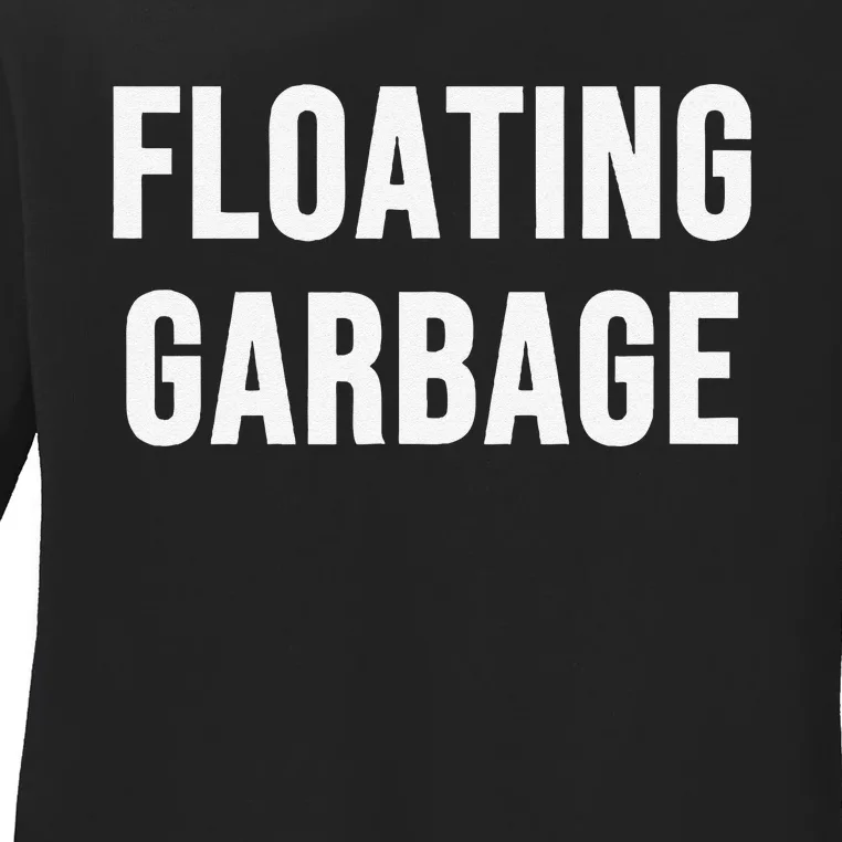 Floating Garbage Ladies Long Sleeve Shirt