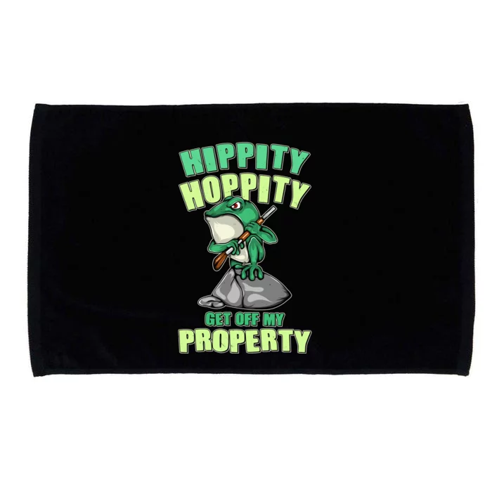 Funny Gun Frog Hippity Hoppity Get Off My Property Microfiber Hand Towel