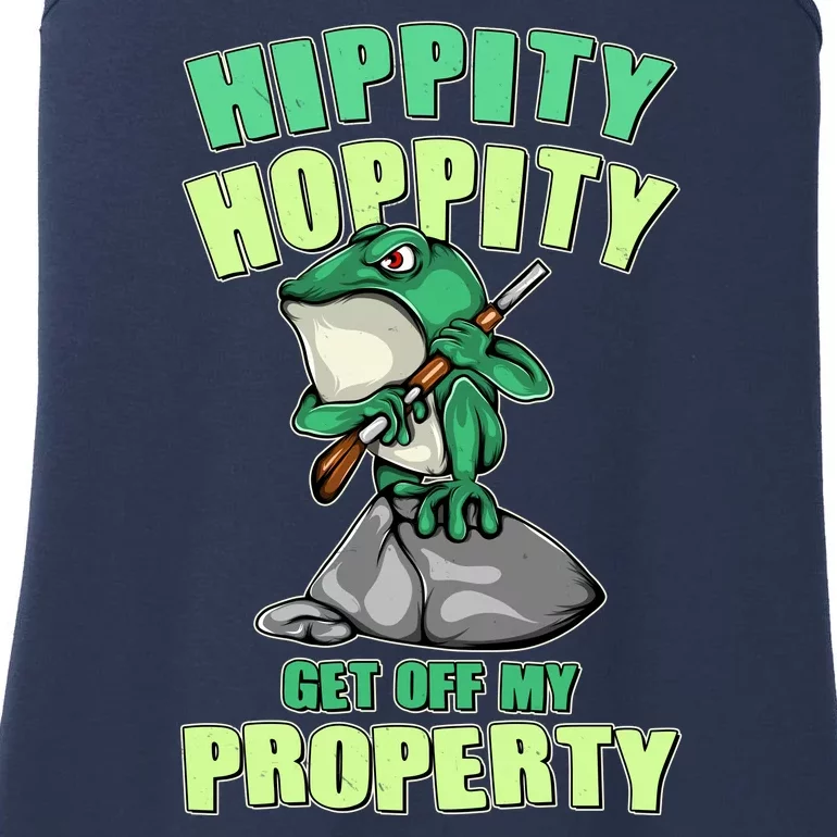 Funny Gun Frog Hippity Hoppity Get Off My Property Ladies Essential Tank