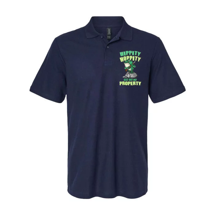 Funny Gun Frog Hippity Hoppity Get Off My Property Softstyle Adult Sport Polo