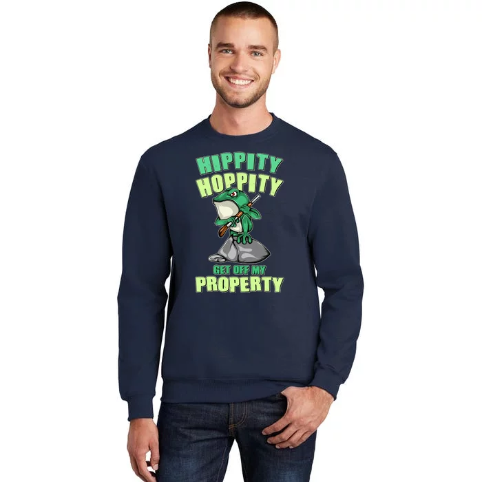 Funny Gun Frog Hippity Hoppity Get Off My Property Tall Sweatshirt