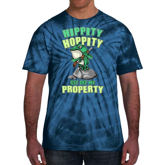 Funny Gun Frog Hippity Hoppity Get Off My Property Tie-Dye T-Shirt