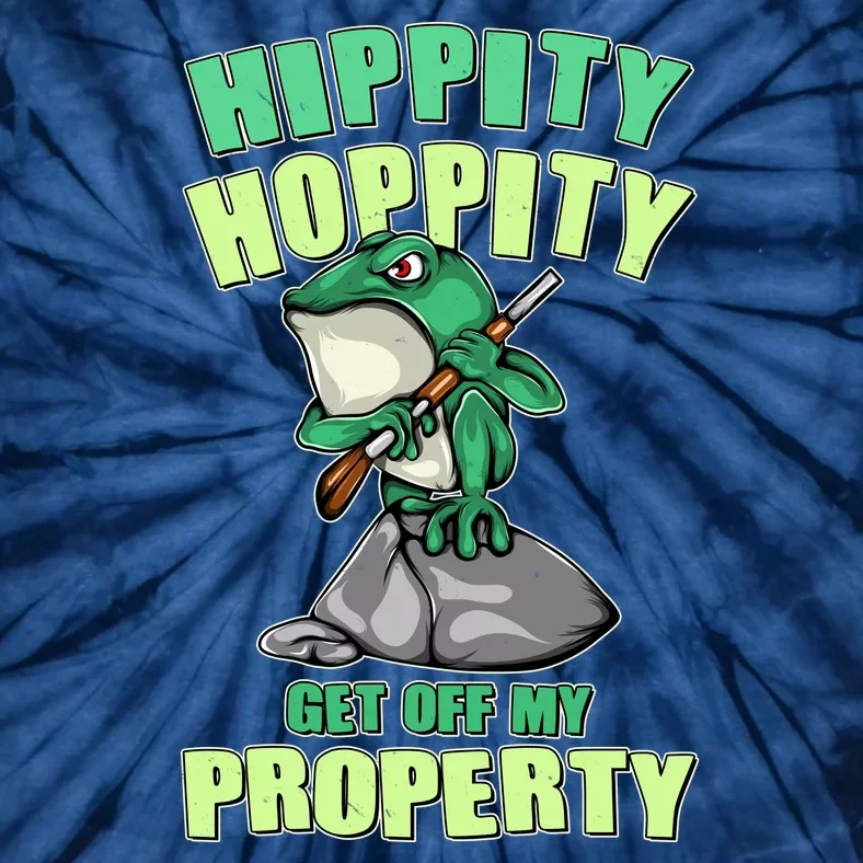 Funny Gun Frog Hippity Hoppity Get Off My Property Tie-Dye T-Shirt