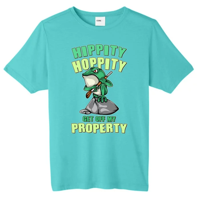 Funny Gun Frog Hippity Hoppity Get Off My Property ChromaSoft Performance T-Shirt