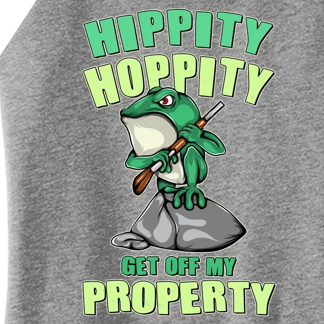 Funny Gun Frog Hippity Hoppity Get Off My Property Women’s Perfect Tri Rocker Tank