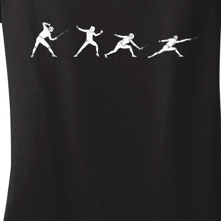 Fencing Gear Women's V-Neck T-Shirt