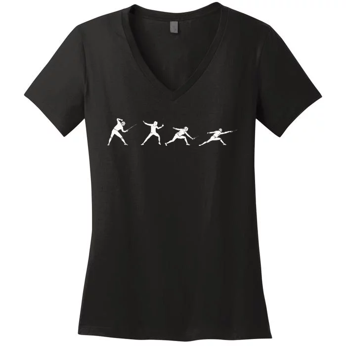 Fencing Gear Women's V-Neck T-Shirt