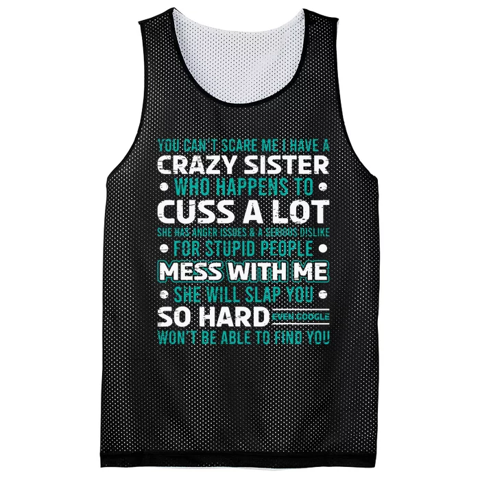 Funny Gift For Brother From Awesome Sister Birthday Mesh Reversible Basketball Jersey Tank