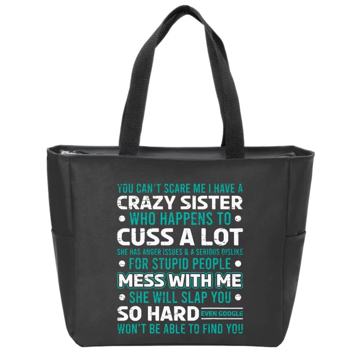 Funny Gift For Brother From Awesome Sister Birthday Zip Tote Bag