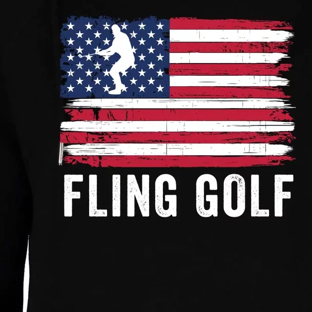 Fling Golf Funny Making Golf Courses Great Again Womens Funnel Neck Pullover Hood