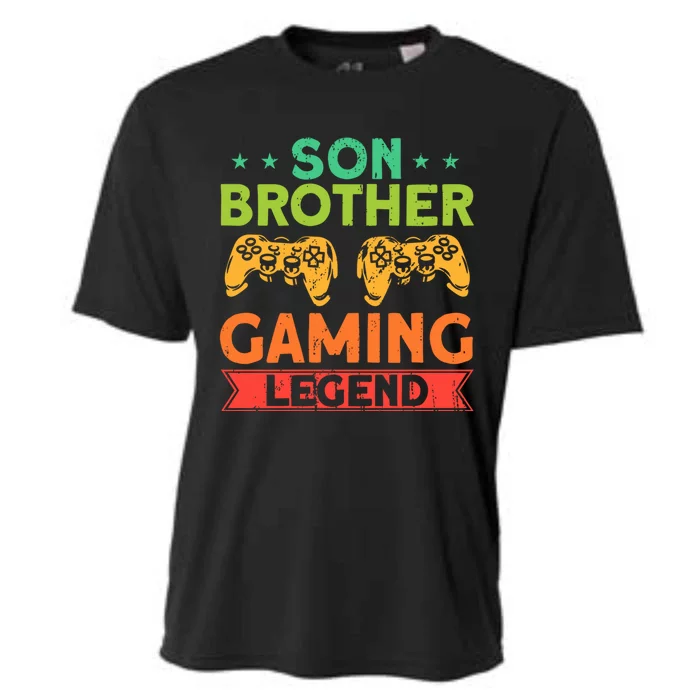 Funny Gamer Family Son Brother Gaming Legend Brother Gaming Gift Cooling Performance Crew T-Shirt