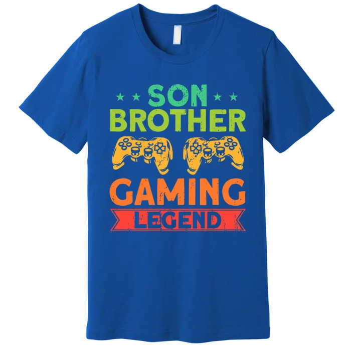 Funny Gamer Family Son Brother Gaming Legend Brother Gaming Gift Premium T-Shirt