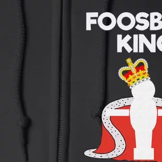 Foosball Gift Funny Foosball King Player Full Zip Hoodie