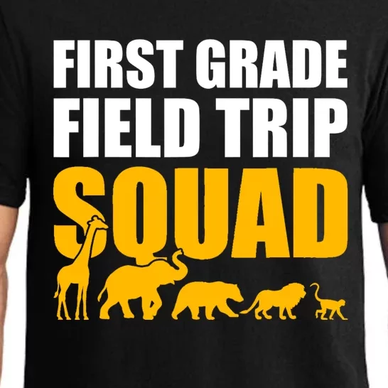 First Grade Field Trip Squad 1st Grade Zoo Crew Safari Pajama Set