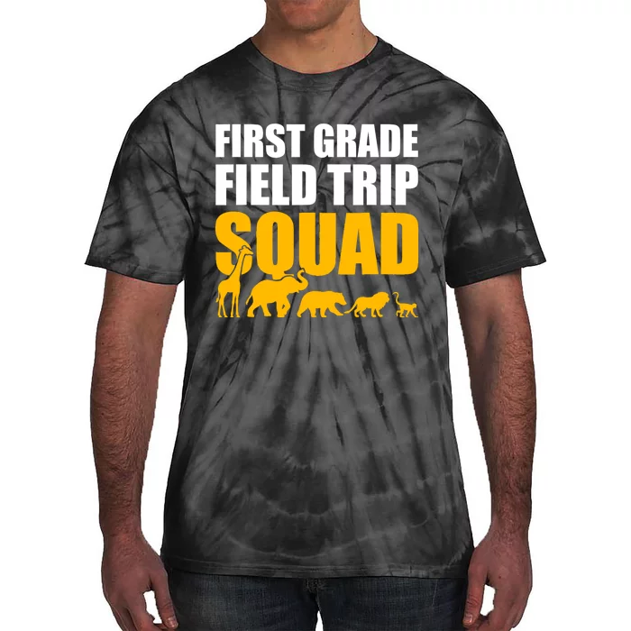 First Grade Field Trip Squad 1st Grade Zoo Crew Safari Tie-Dye T-Shirt