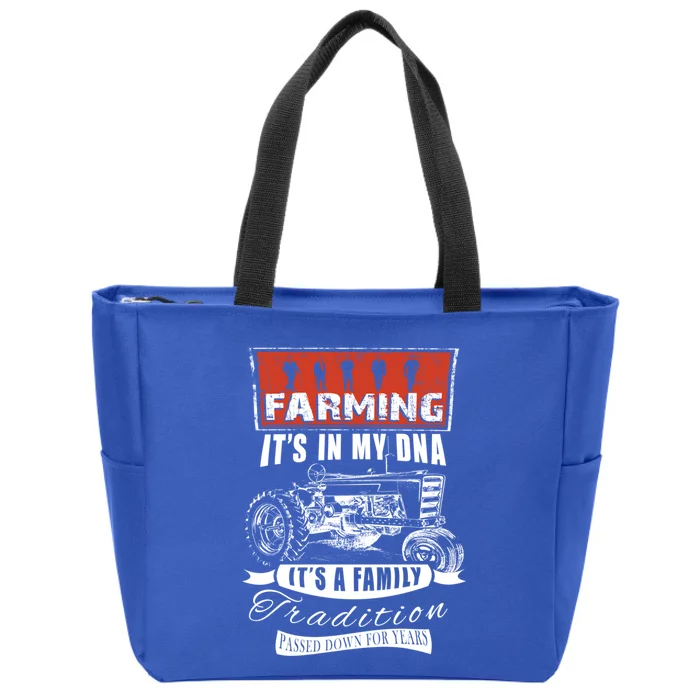 Farmer Gift Funny Farming Gift For Farmers Zip Tote Bag