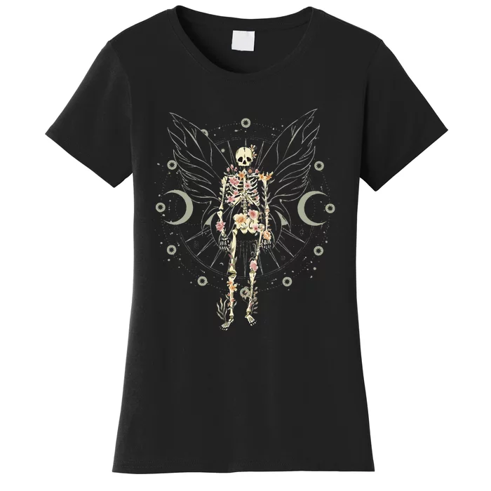 Fairy Grunge Fairycore Aesthetic Butterfly Skeleton Gothic Women's T-Shirt