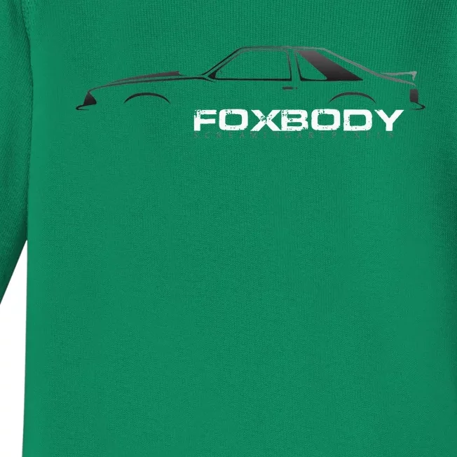 Foxbody Gift For The Stang Enthusiast Baby Long Sleeve Bodysuit