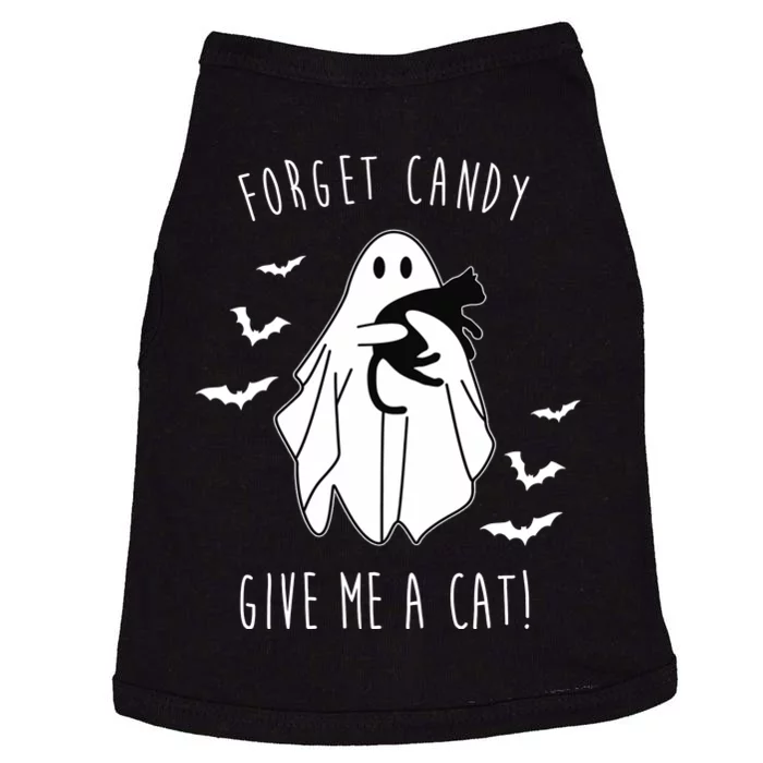 Funny Ghost Forget Candy Give Me A Cat Halloween Doggie Tank