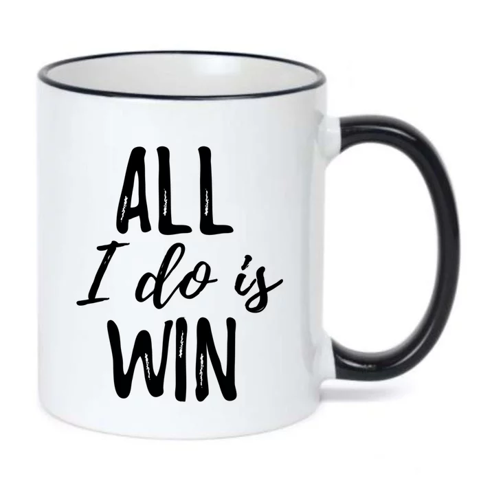 Funny Gift For Sport Fans: All I Do Is Win Gift Black Color Changing Mug